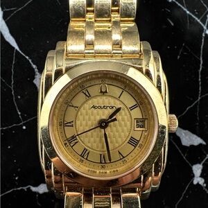 Bulova Accutron Gold Tone Women’s Bracelet Watch - Unused. New, old stock.